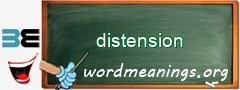 WordMeaning blackboard for distension